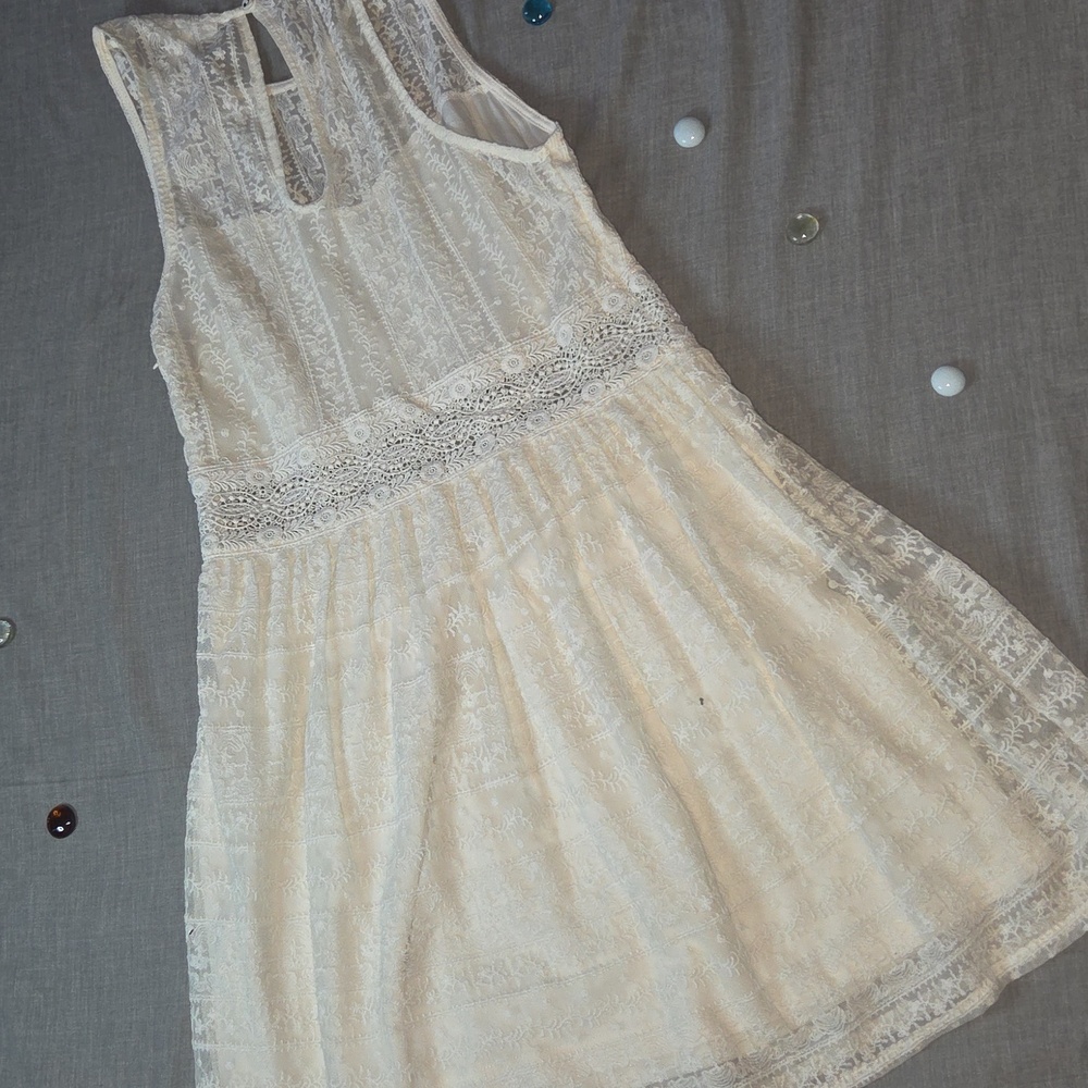 Forever 21 White Halter A-Line Formal Dress